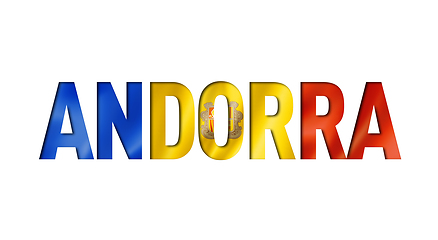 Image showing andorran flag text font