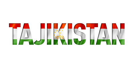 Image showing tajikistan flag text font