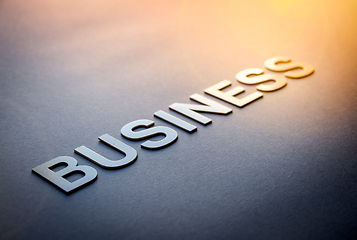 Image showing Word business written with white solid letters