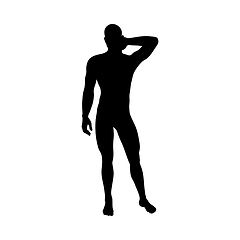 Image showing Standing Pose Man Silhouette