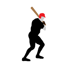 Image showing baseball silhouette