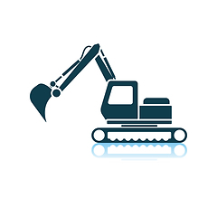 Image showing Icon Of Construction Excavator