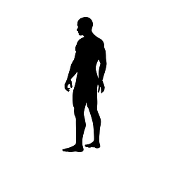 Image showing Standing Pose Man Silhouette