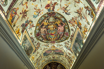 Image showing interiors of Raphael rooms, Vatican museum, Vatican