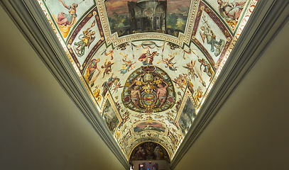 Image showing interiors of Raphael rooms, Vatican museum, Vatican