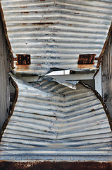 Image showing iron door shutter background