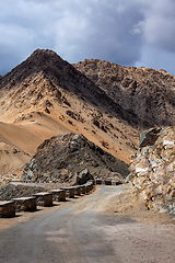 Image showing Road in Himalayas with mountains