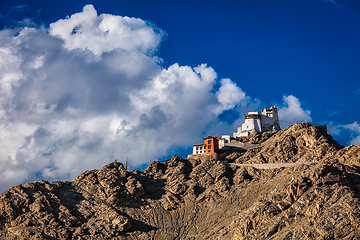 Image showing Namgyal Tsem gompa and fort. Leh, Ladakh