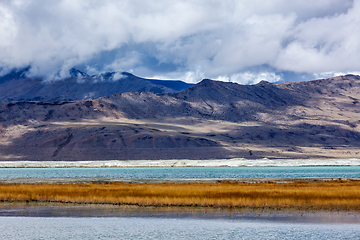 Image showing Himalayan lake Tso Kar in Himalayas, Ladakh, India