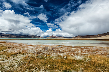 Image showing Tso Kar - fluctuating salt lake in Himalayas