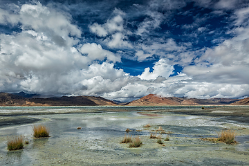 Image showing Mountain lake Tso Kar in Himalayas