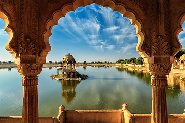 Image showing Indian landmark Gadi Sagar in Rajasthan