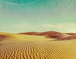 Image showing Dunes of Thar Desert, Rajasthan, India