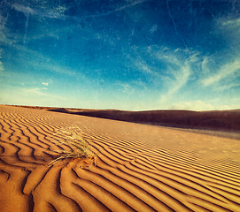 Image showing Dunes of Thar Desert, Rajasthan, India