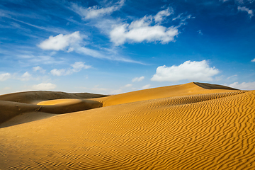 Image showing Dunes of Thar Desert, Rajasthan, India