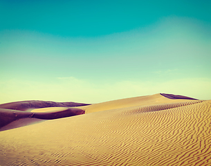 Image showing Dunes of Thar Desert, Rajasthan, India