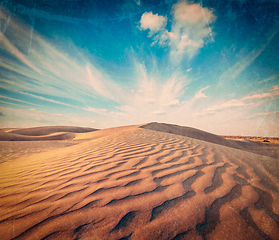 Image showing Dunes of Thar Desert, Rajasthan, India