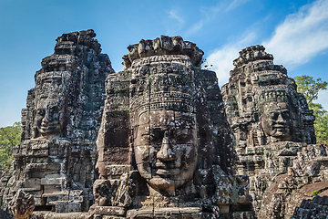 Image showing Faces of Bayon temple, Angkor, Cambodia