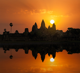 Image showing Angkor Wat on sunrise