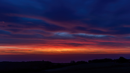 Image showing Sunrise over English Channel