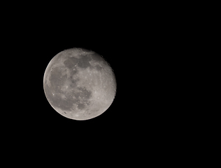 Image showing Waning Gibbous Moon 7th February 2023 Over Sussex Copy Space