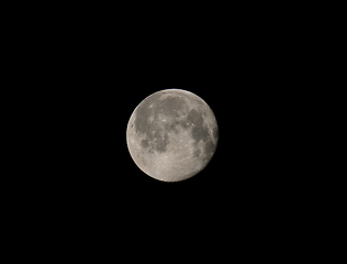 Image showing Waning Snow Moon Just Before Moonset