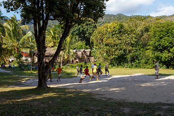 Image showing Malagasy mans play soccer, Madagascar