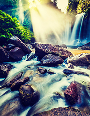 Image showing Tropical waterfall