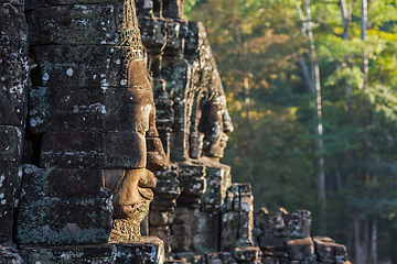 Image showing Faces of Bayon temple, Angkor, Cambodia