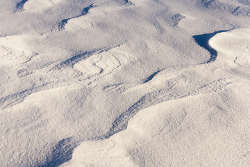 Image showing Deep snowdrifts