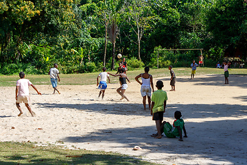 Image showing Malagasy children play soccer, Madagascar