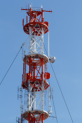 Image showing Radio tower on the island