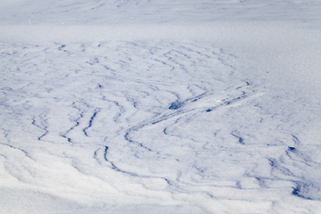 Image showing Snowdrifts of snow