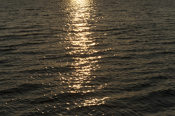 Image showing sunset walk water