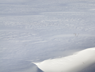 Image showing uneven snowdrifts of snow