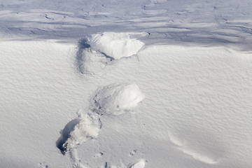 Image showing Footsteps on the snow