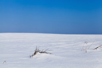 Image showing snow drifts in winter