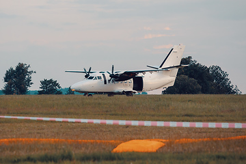 Image showing parachutist aircraft on land