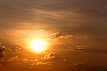 Image showing Dramatic sunset sky