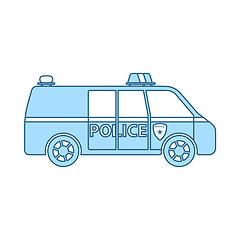 Image showing Police Van Icon