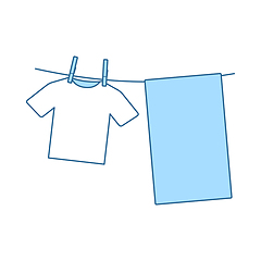 Image showing Drying Linen Icon