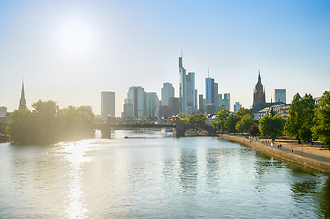 Image showing Frankfurt city skyline in sunshine