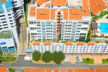 Image showing Aerial view Chinatown street Singapore