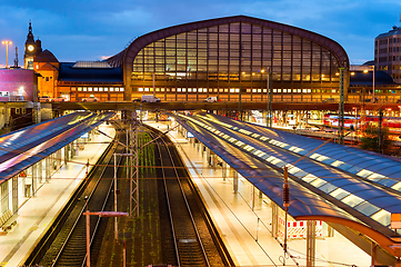 Image showing Haburg central railway train station 