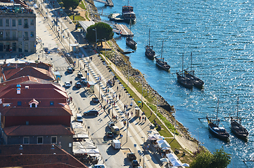 Image showing Wine boats by Porto embankment