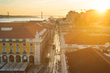 Image showing Lisbon Old Town street Portugal