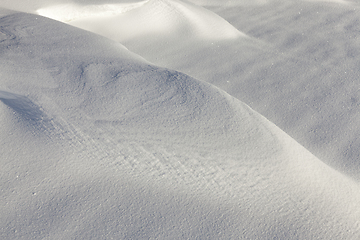 Image showing Deep snowdrifts