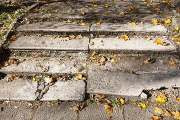 Image showing old concrete stairs