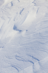 Image showing Deep snowdrifts