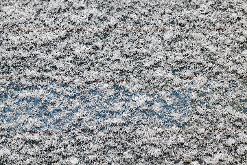 Image showing Snow on the car